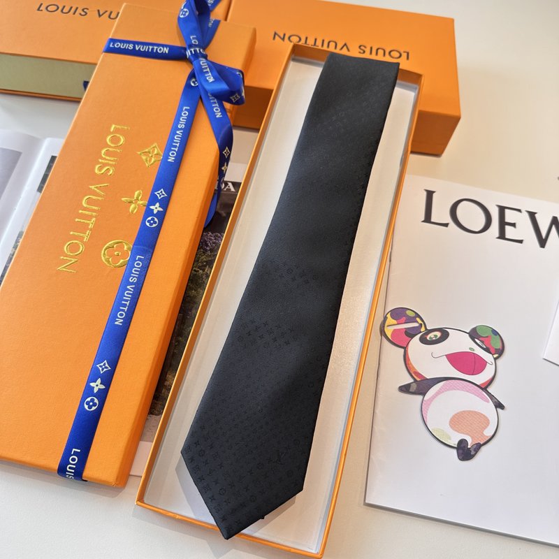 루이비통 블랙 자카드 실크 넥타이 001-265160