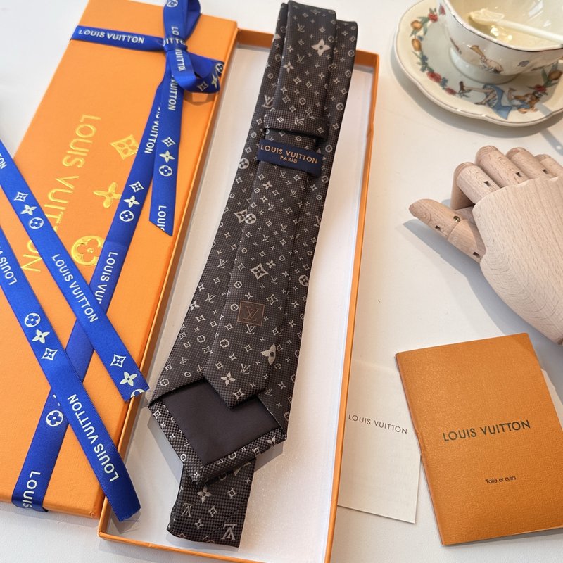 루이비통 다미에 자카드 실크 넥타이 001-265225
