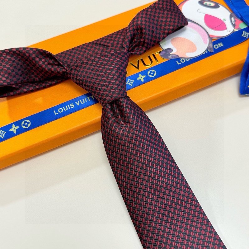 루이비통 LV 체크 넥타이 001-265282