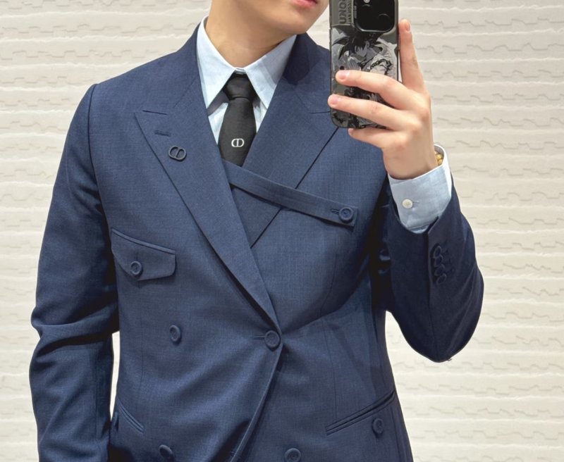 디올 남성 심플 로고 넥타이 001-265326