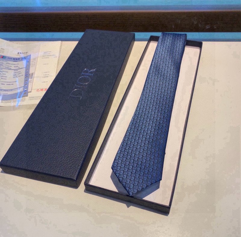 DIOR 남성 실크 격자무늬 넥타이 001-265492