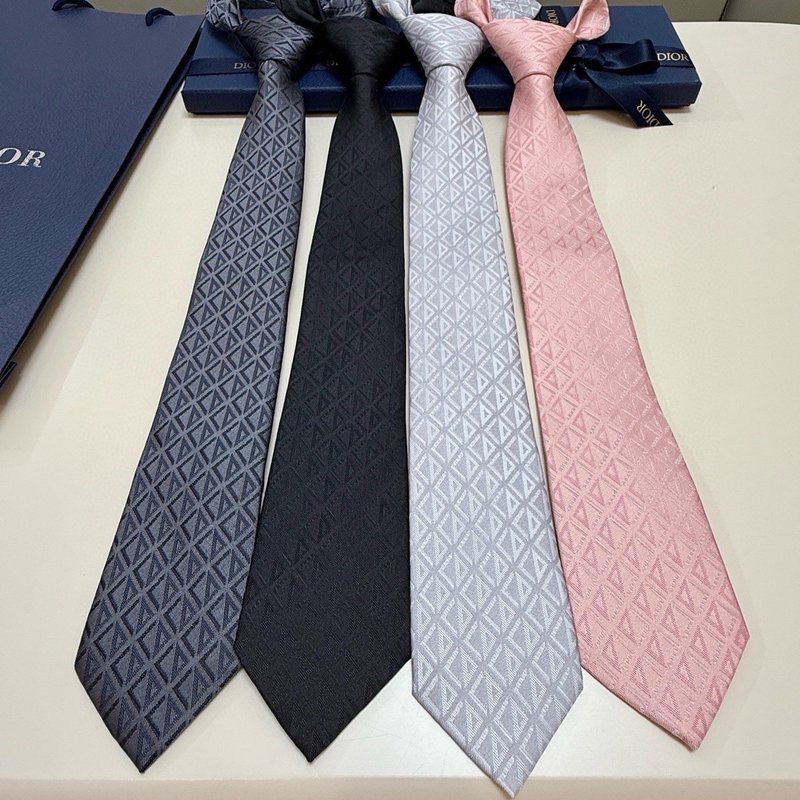 DIOR 다이아몬드 패턴 넥타이 001-265523