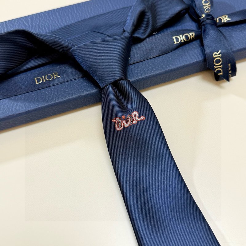 DIOR 남성 로고 자카드 넥타이 001-265526