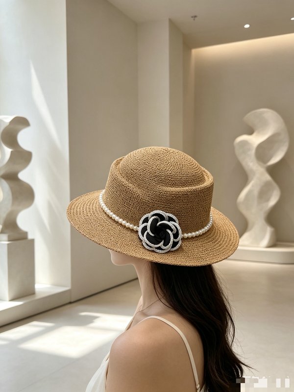 샤넬 카멜리아 플랫 캡 001-265982