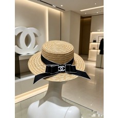 샤넬 나비리본 밀짚 플랫캡 001-265991