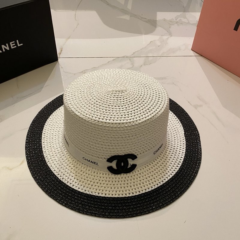 샤넬 클래식 흑백 플랫 캡 001-265994