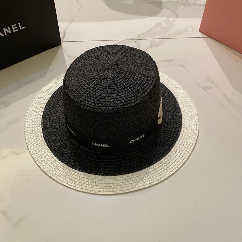 샤넬 클래식 흑백 플랫 캡 001-265994