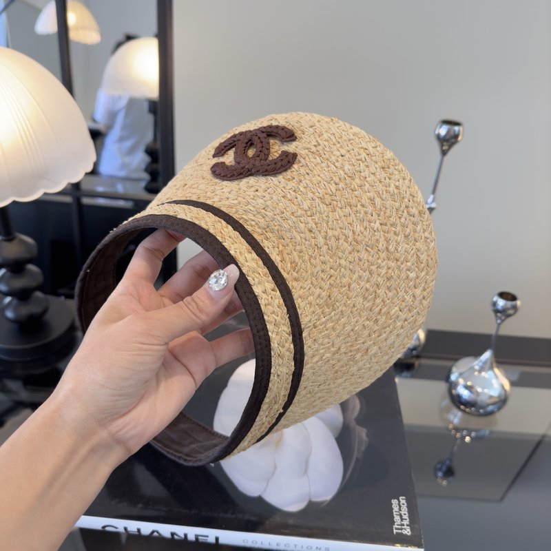 샤넬 신상 라피아 밀짚 선캡 001-266027