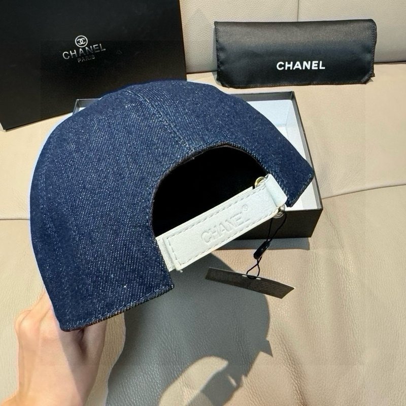 샤넬 청바지 더블 C 자수 야구모자 001-266041