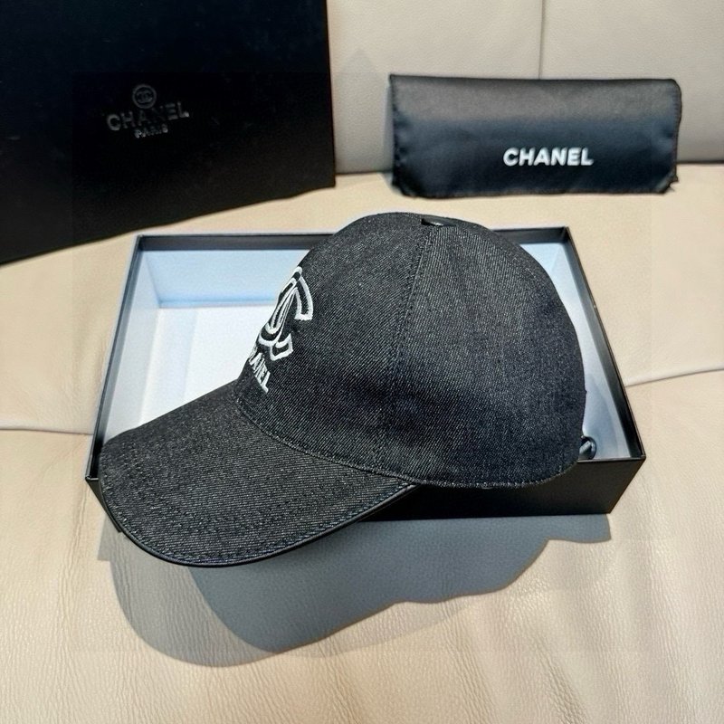샤넬 데님 더블 C 자수 야구모자 001-266043