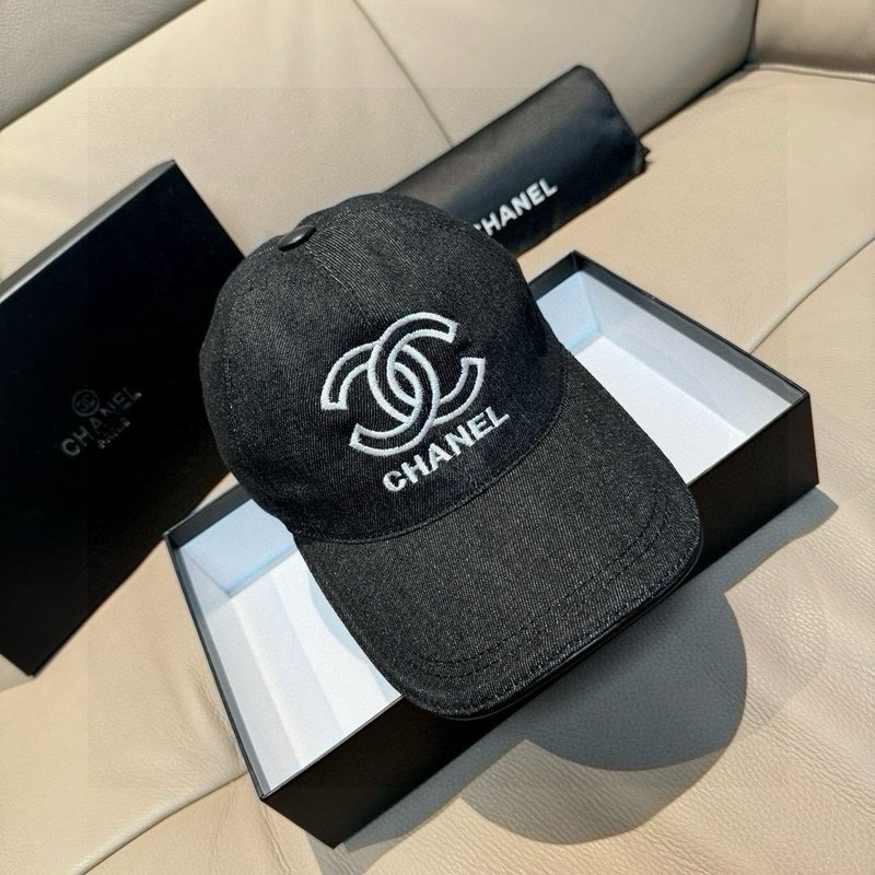 샤넬 데님 더블 C 자수 야구모자 001-266043