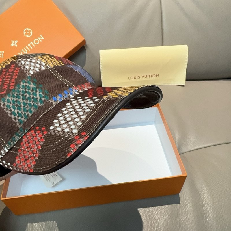 LV 신상 대형 체크무늬 야구모자 001-266321