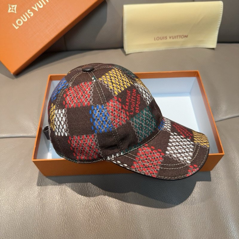LV 신상 대형 체크무늬 야구모자 001-266321