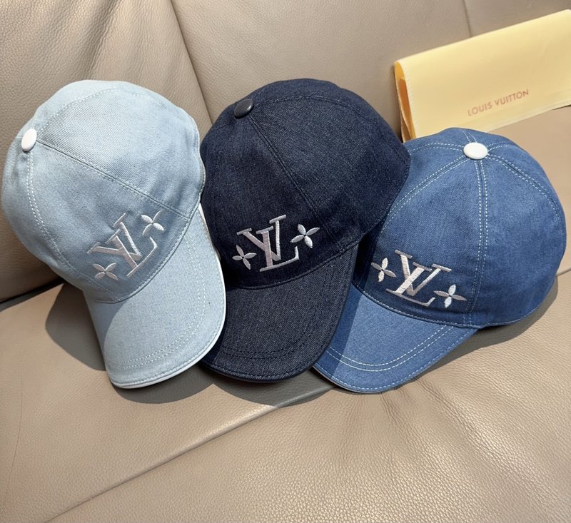 LV 자수 야구모자 (캔버스+소가죽) 001-266326