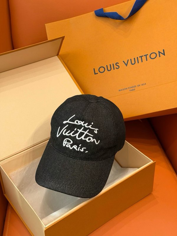 LV 데님 자수 손글씨 야구모자 001-266344