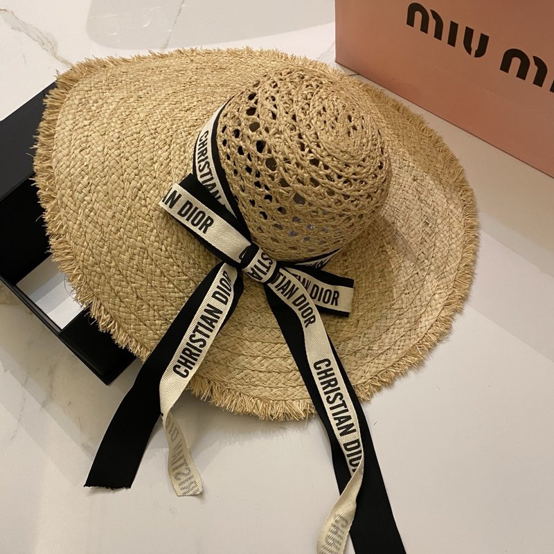 라피아 챙 넓은 모자 001-266358