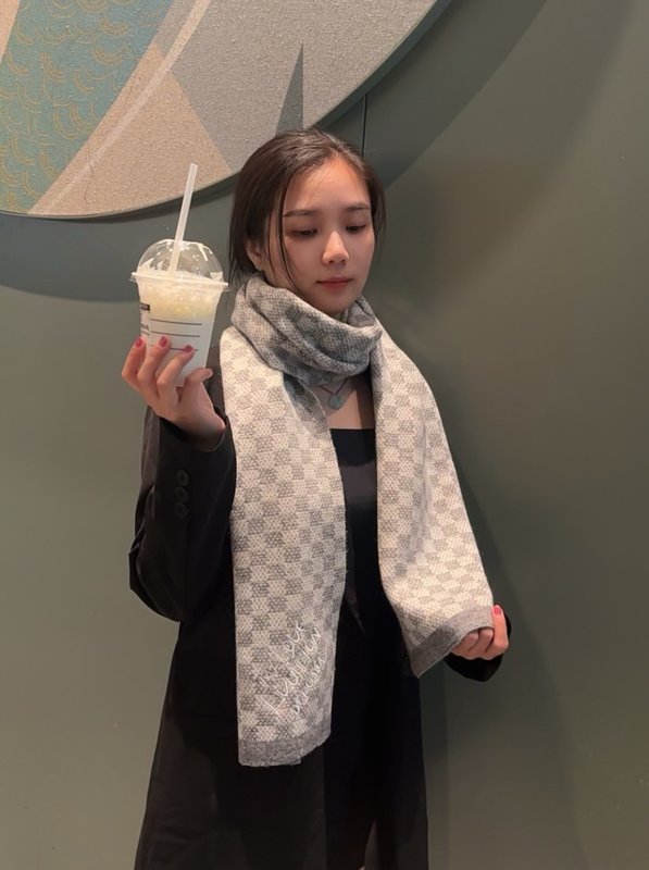 루이비통 체크무늬 캐시미어 스카프 001-266420