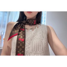 루이비통 무라카미 다카시 체리 실크 트윌리 헤어밴드 001-266471