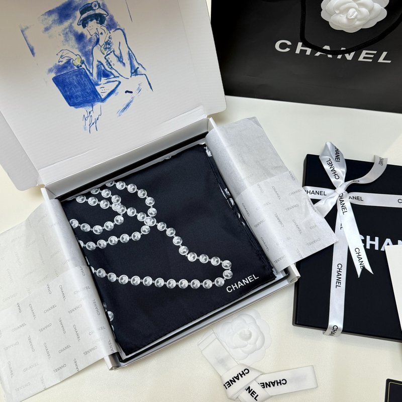 샤넬 진주 더블C 스카프 001-266505