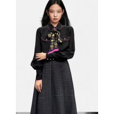 샤넬 실크 더블 레이어 양면 스카프 001-266543