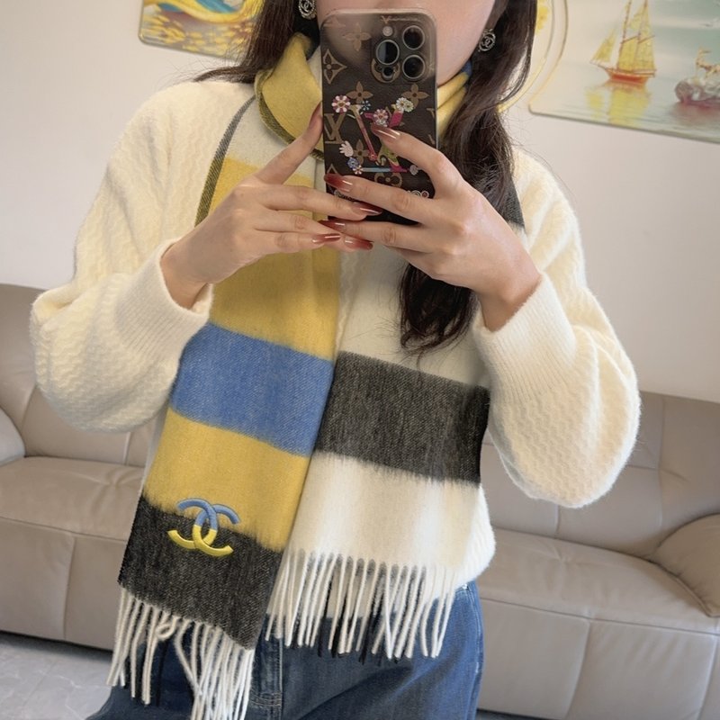 샤넬 양모 캐시미어 머플러 001-266580
