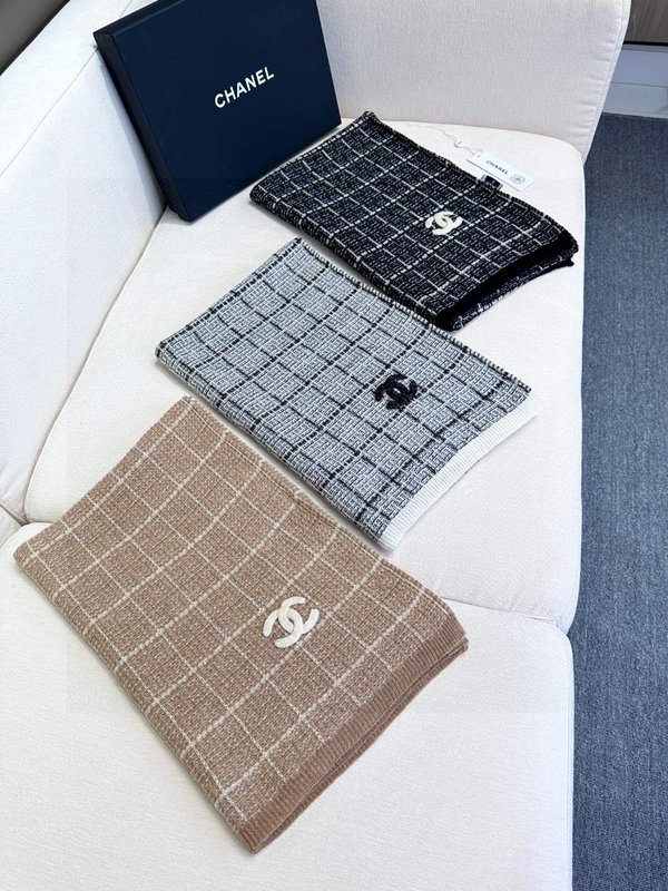 샤넬 더블 C 숄 스카프 001-266599