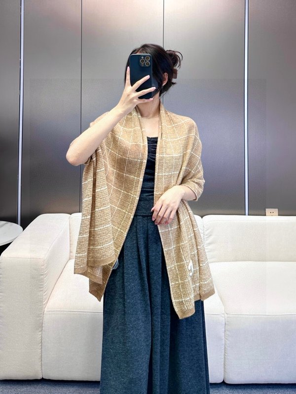 샤넬 더블 C 숄 스카프 001-266599