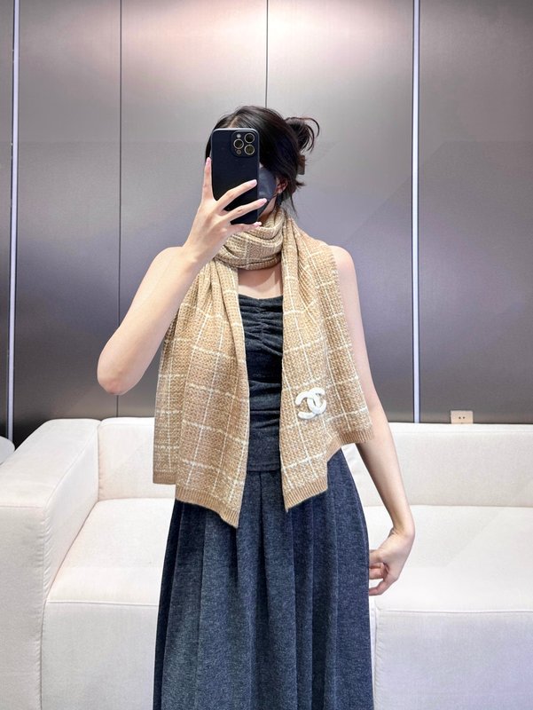 샤넬 더블 C 숄 스카프 001-266599