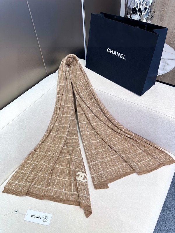 샤넬 더블 C 숄 스카프 001-266599