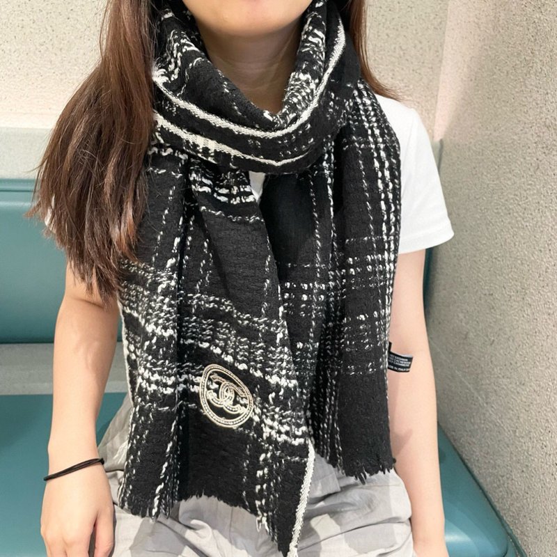 샤넬 탑 캐시미어 스카프 숄 001-266601