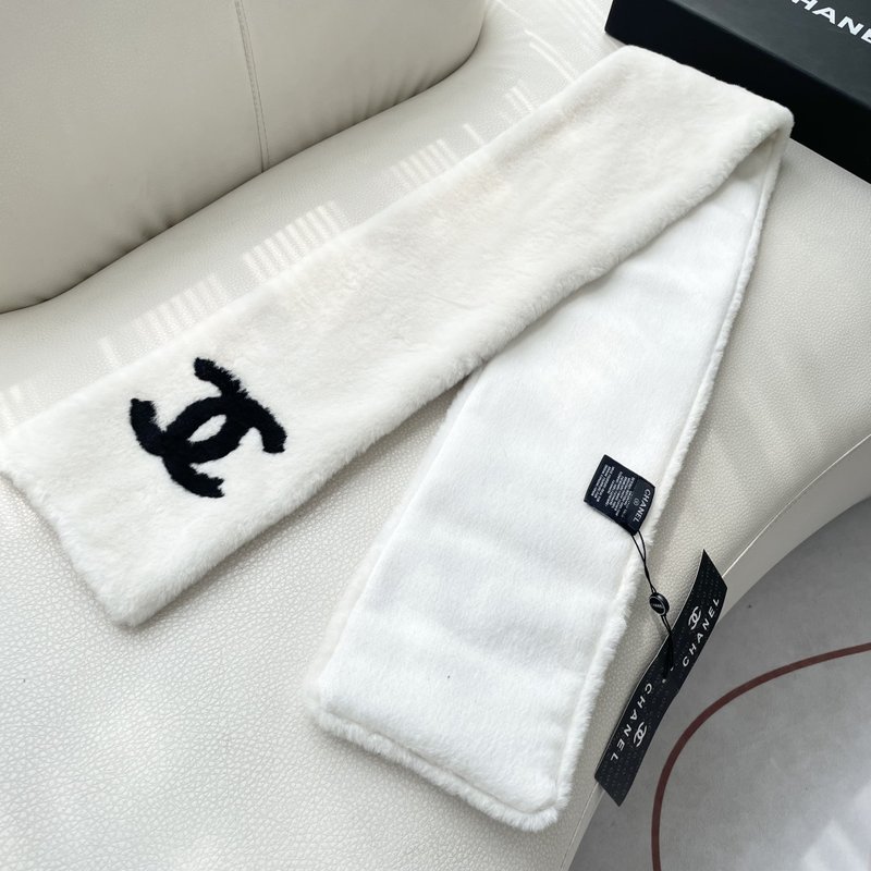 샤넬 퍼 앤 캐시미어 머플러 숄 001-266603