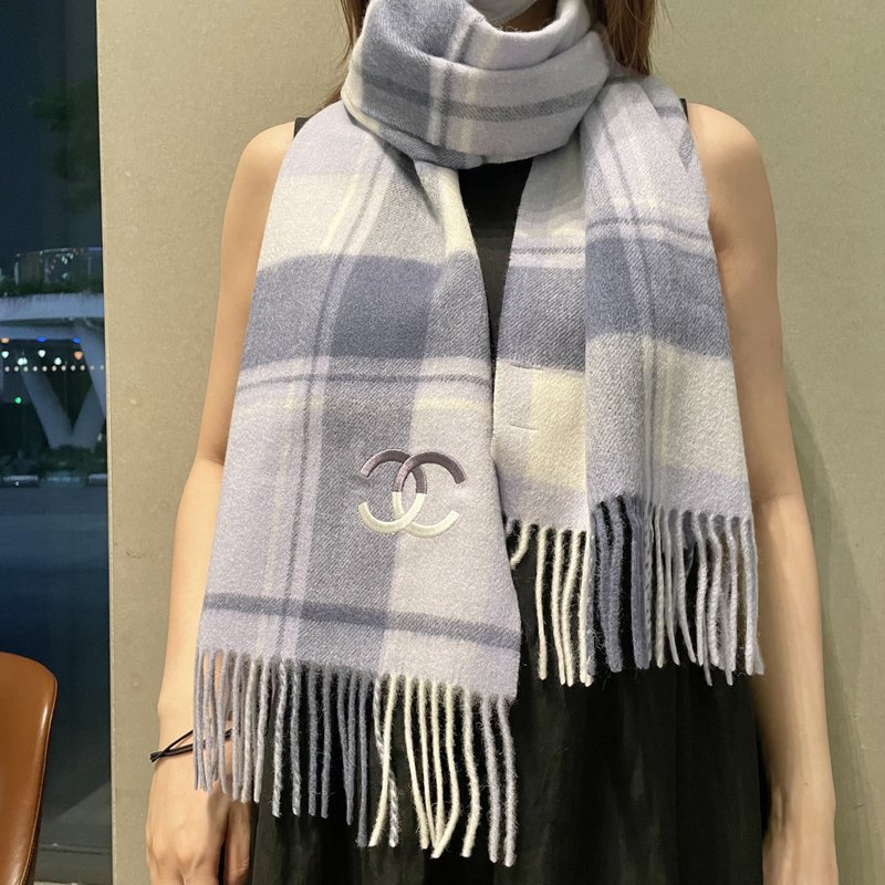 샤넬 스코틀랜드 울 머플러 001-266678
