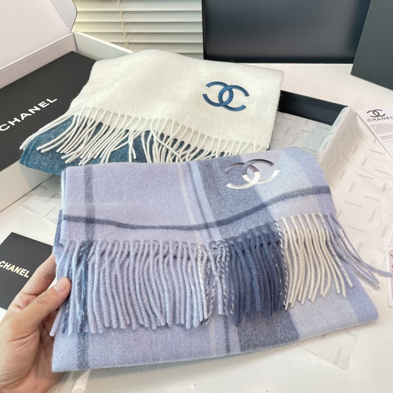 샤넬 스코틀랜드 울 머플러 001-266678