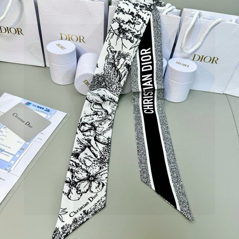 DIOR 디올 트윌리 스카프 정글 코끼리 001-266906