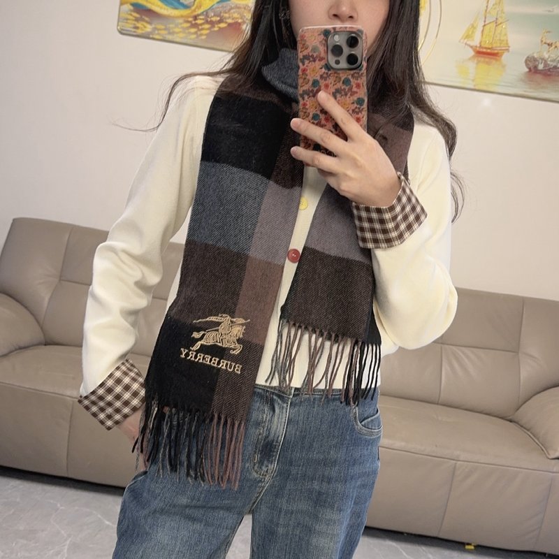 버버리 전마 자수 스카프 001-267645