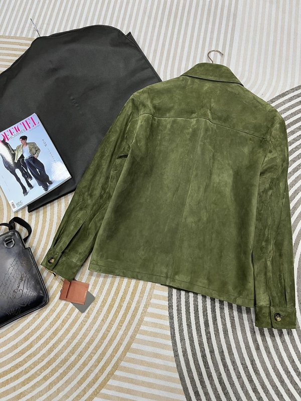 Loro Piana 라펠 가죽 자켓 001-267944