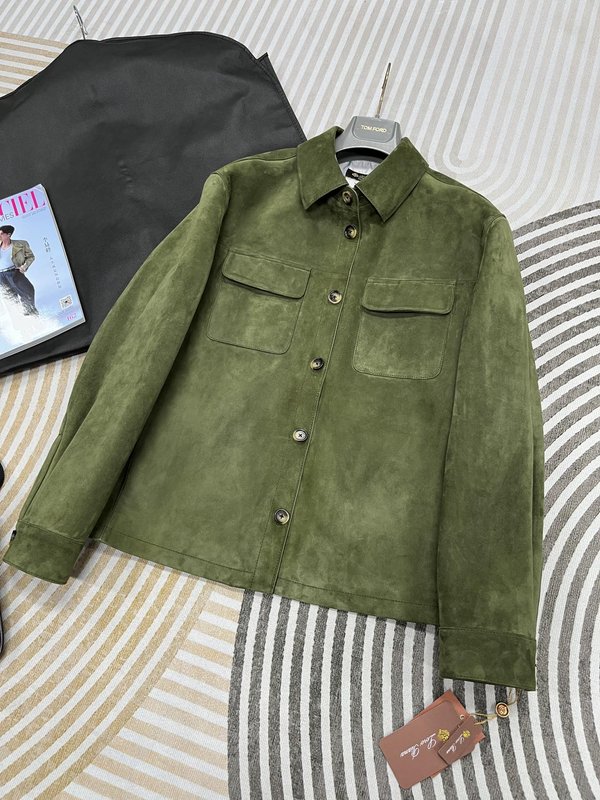 Loro Piana 라펠 가죽 자켓 001-267944