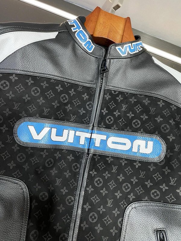 LV 오토바이 레이싱 스타일 가죽 자켓 001-267960