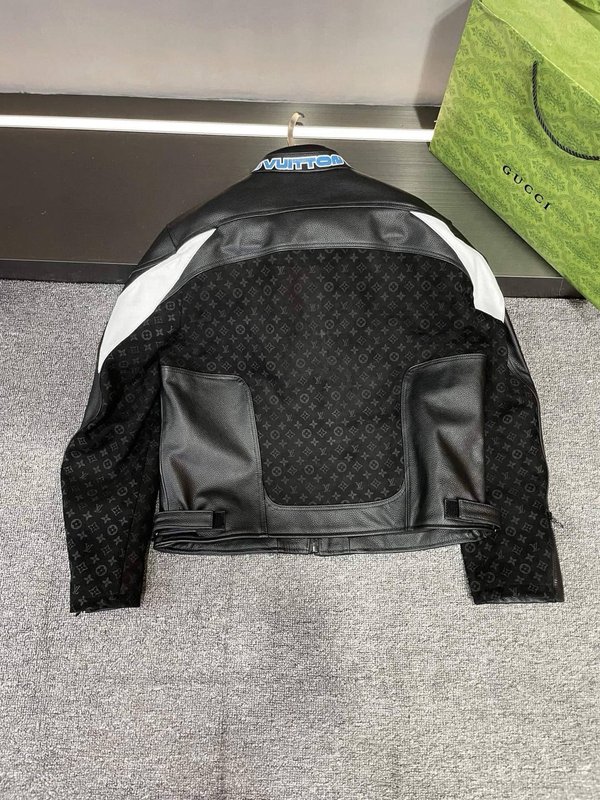 LV 오토바이 레이싱 스타일 가죽 자켓 001-267960