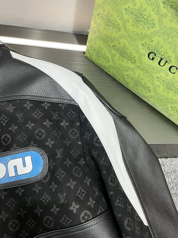LV 오토바이 레이싱 스타일 가죽 자켓 001-267960