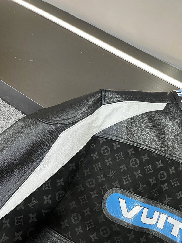 LV 오토바이 레이싱 스타일 가죽 자켓 001-267960
