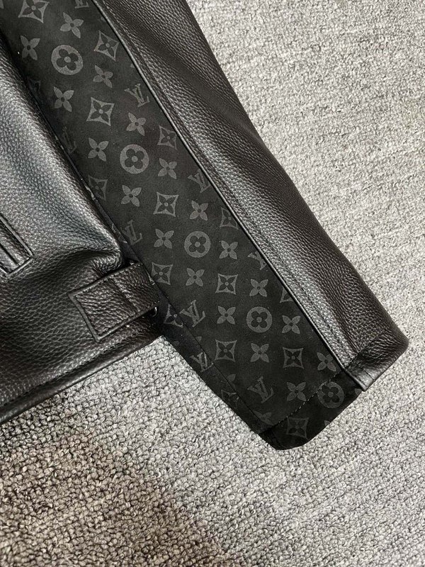 LV 오토바이 레이싱 스타일 가죽 자켓 001-267960