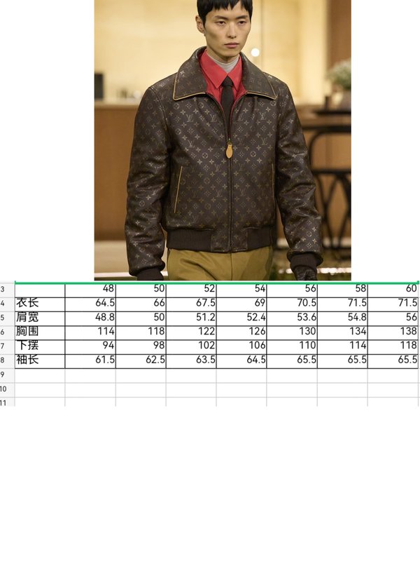 LV 클래식 모노그램 소가죽 야구 점퍼 001-267963