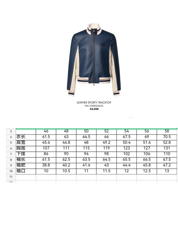 LV 네이비 컬러 블록 펀치 홀 소가죽 야구 재킷 001-267979