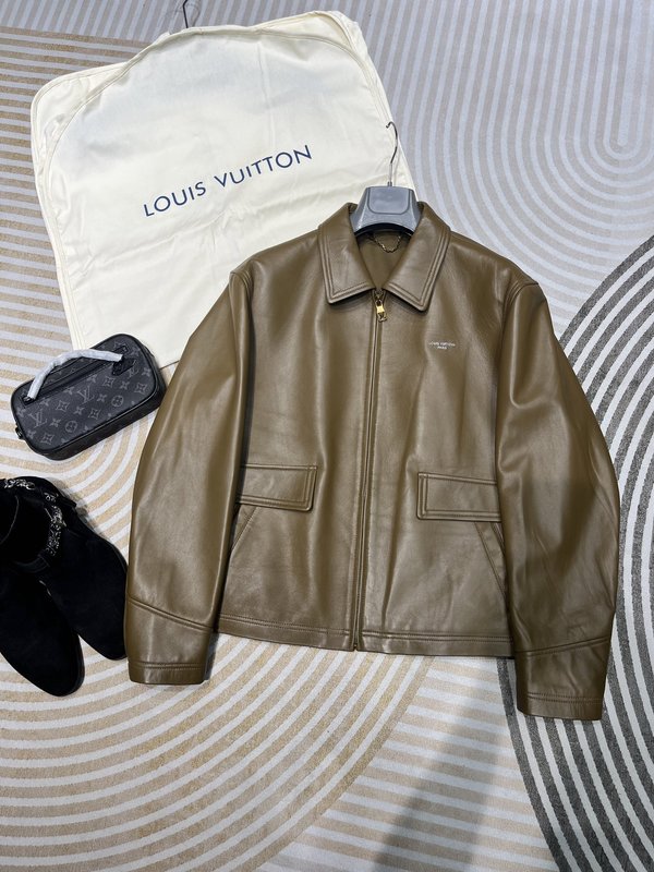 LV 캐주얼 양피 재킷 카키색 001-267980