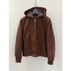 LV 후드 전신 로고 가죽 자켓 001-267986