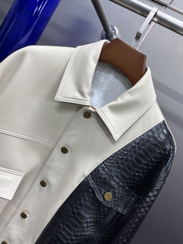 LV 양피 & 비단뱀 가죽 재킷 001-267995