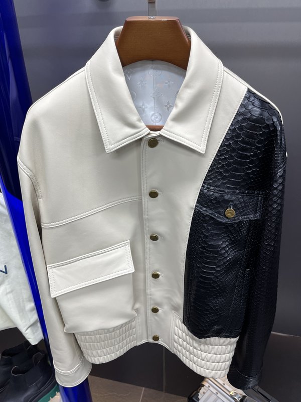 LV 양피 & 비단뱀 가죽 재킷 001-267995