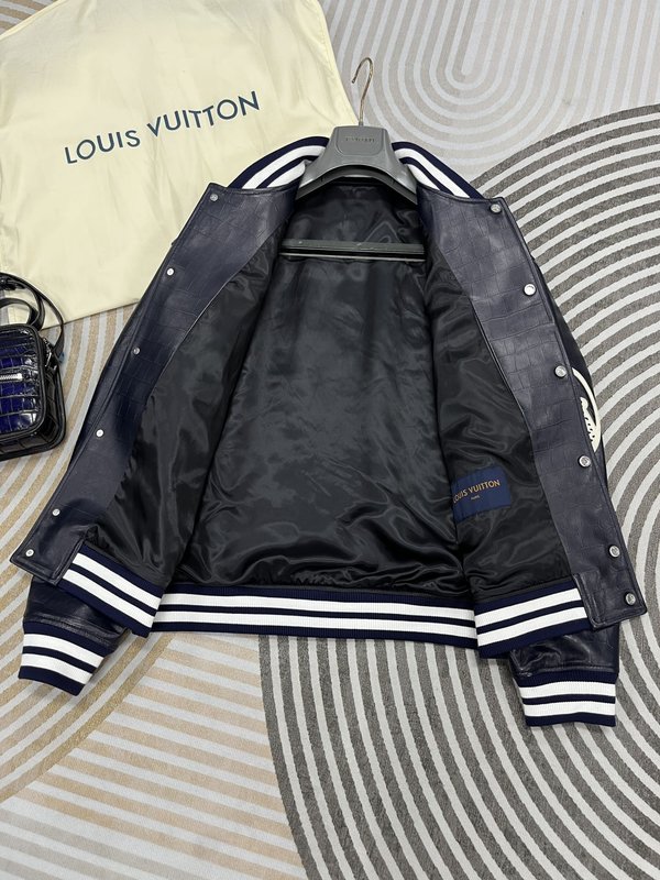 LV 심플 베이스볼 가죽 자켓 001-268011