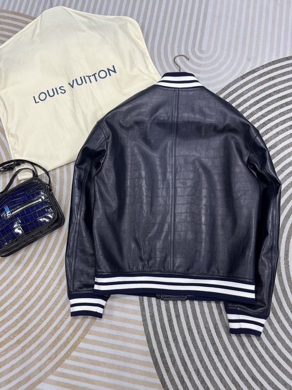 LV 심플 베이스볼 가죽 자켓 001-268011